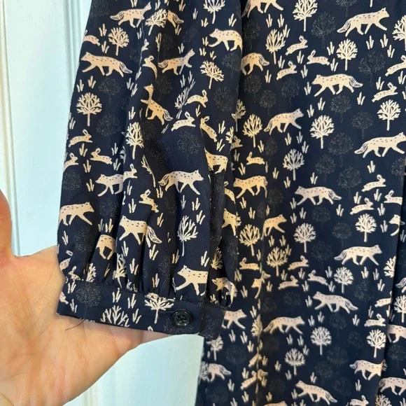 ‼️Sold‼️Boden Navy and Pink Animal Print Dress - Picture 8 of 14